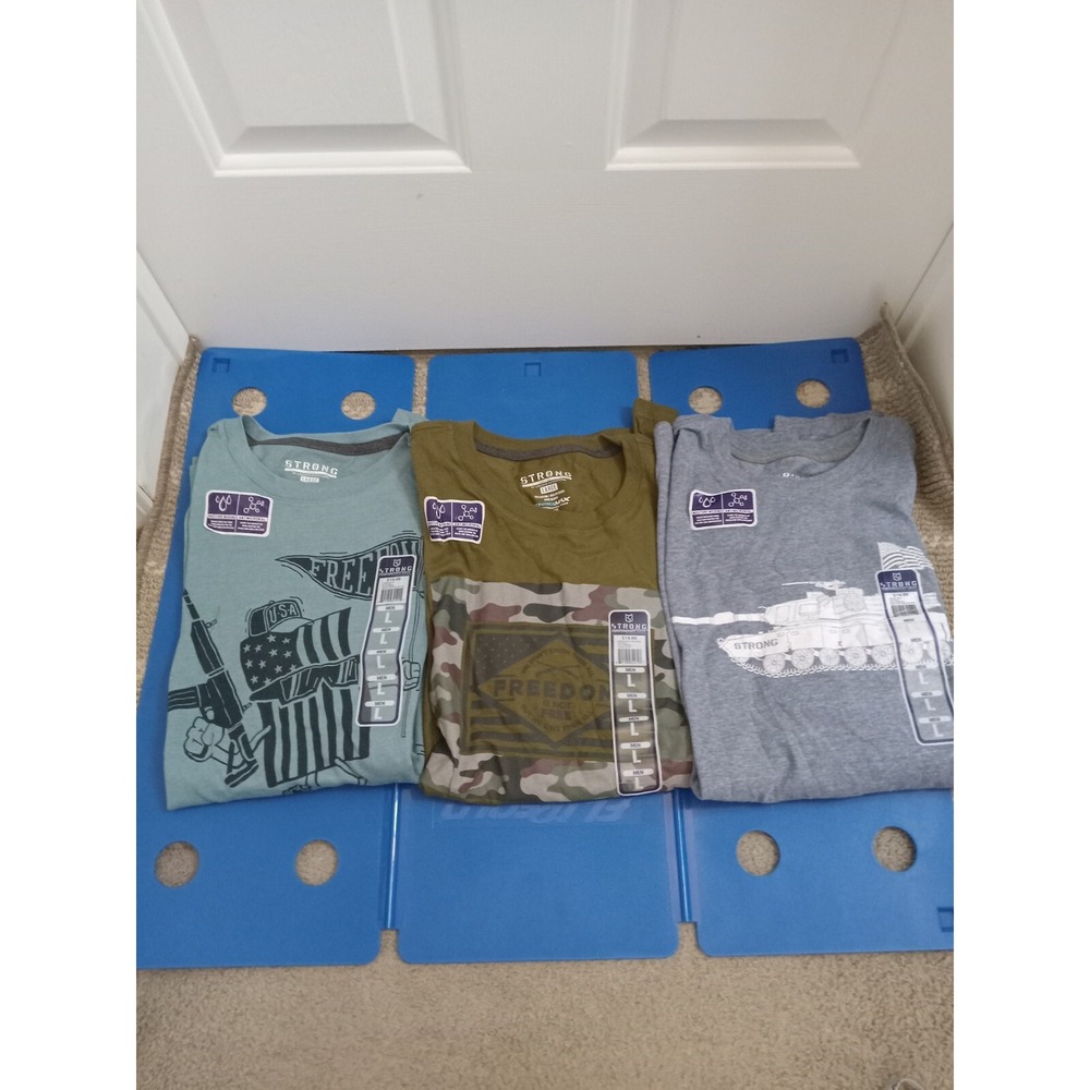 3 Lincoln Outfitters Freedom Not Free, Tank Strong Flag Shirt All New Size Large